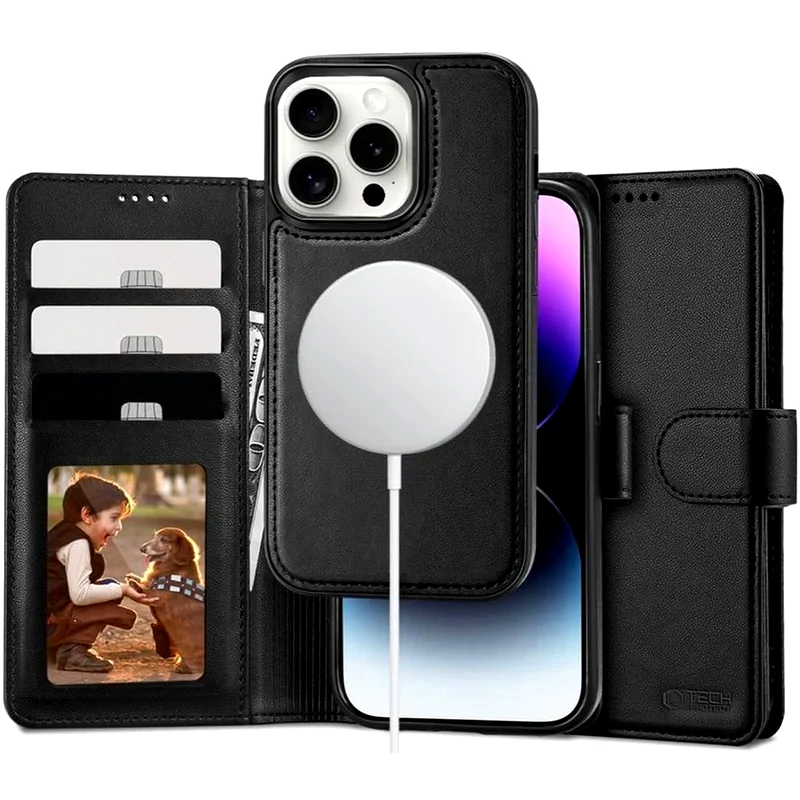 TECH-PROTECT Θήκη Apple Iphone 16 Pro Max - Tech-protect Wallet 2 Σε 1 Πορτοφόλι Με Αποσπώμενη Magsafe - Black (5906302311613)