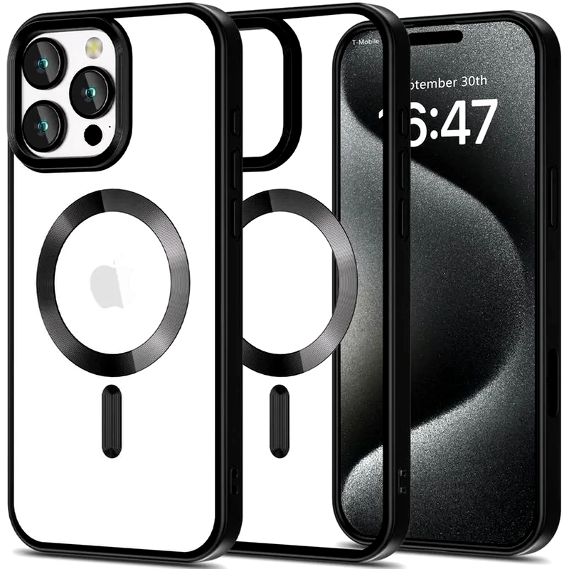 TECH-PROTECT Θήκη Apple iPhone 16 Pro - Tech-Protect MagFlex Διάφανη Σιλικόνης με MagSafe - Satin Black