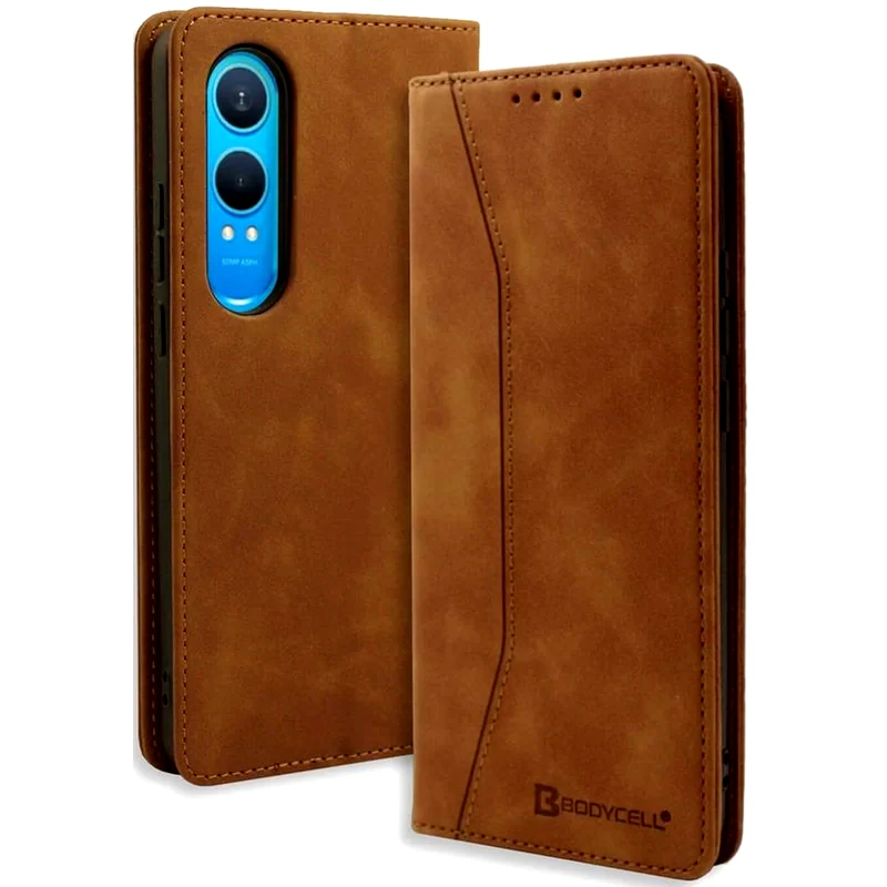 Θήκη Oneplus Nord Ce4 Lite - Bodycell Book Case Πορτοφόλι - Brown (5206015079160) φωτογραφία