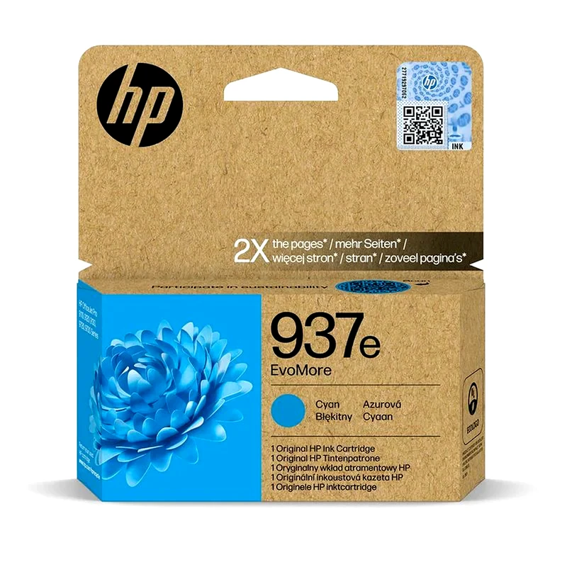 HP HP 937Ε Κυανό Μελάνι Εκτυπωτή 4S6W6NE