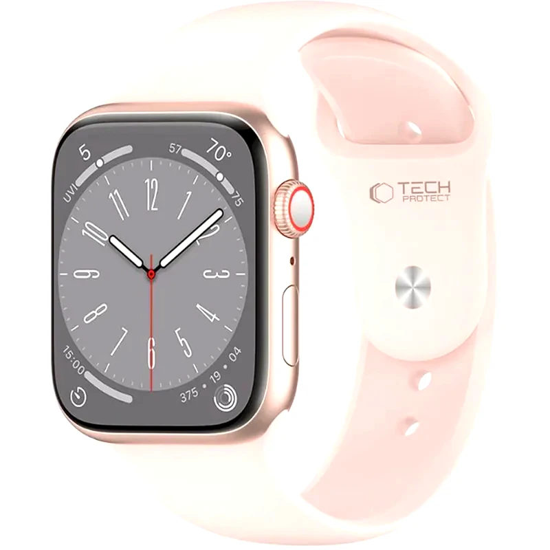 TECH-PROTECT Λουράκι Apple Watch Se/10/9/8/7/6/5/4 (42/41/40mm) - Tech-protect Silicone Σιλικόνης - Light Pink (5906302310166)
