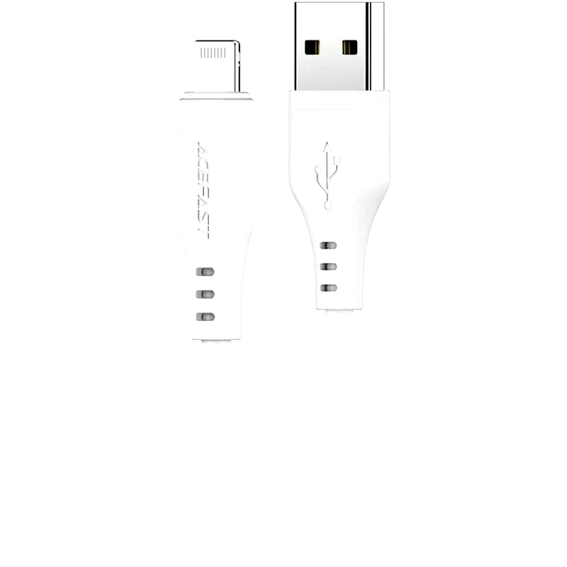 ACEFAST Καλώδιο δεδομένων Acefast C3-02 USB-A σε Lightning Braided 2.4A Apple Certified MFI 1.2m - Λευκό