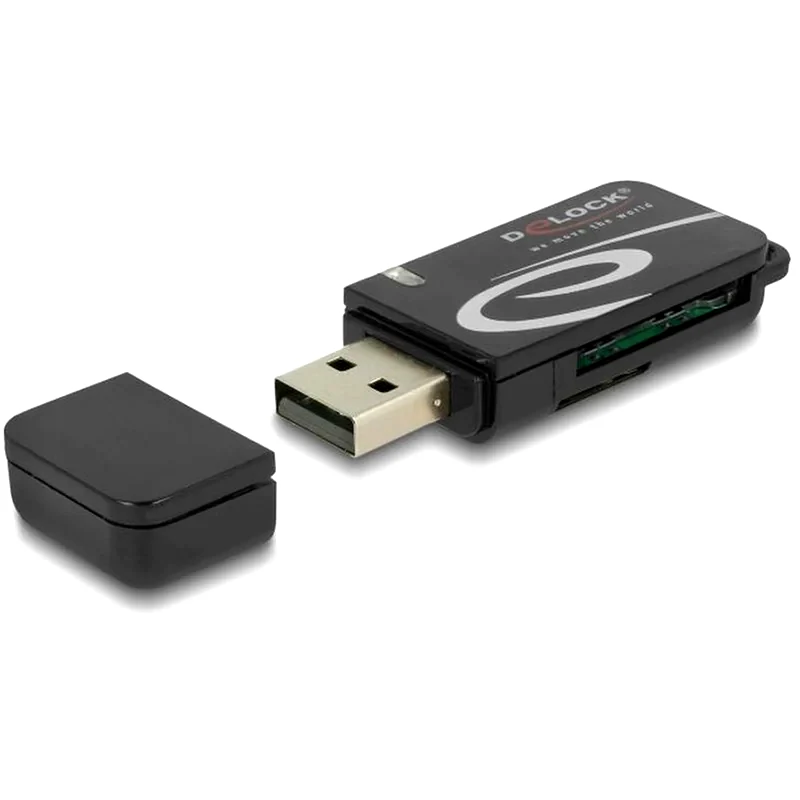 DELOCK Card reader Delock 91602 USB 2.0 με 2 θύρες - Μαύρο