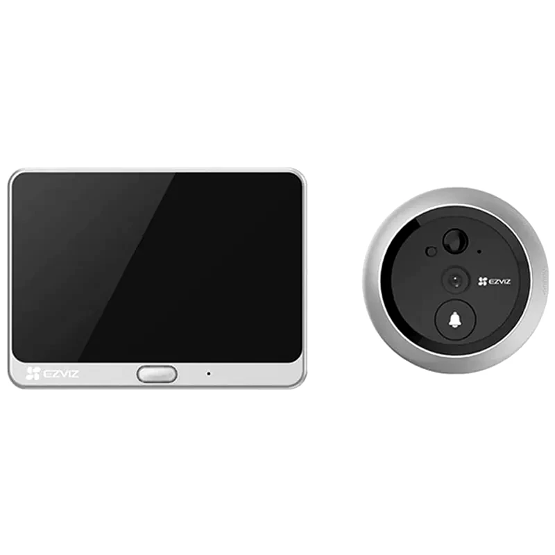 EZVIZ Κουδούνι Πόρτας Ezviz DP2C με Αμφίδρομη Επικοινωνία Ήχου - Ασημί