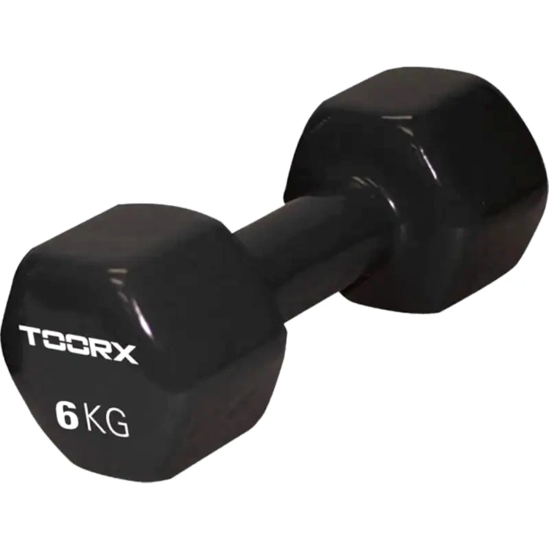 TOORX Βαράκι Εξάγωνο 6kg Toorx 10-432-081 Βινυλίου - Μαύρο