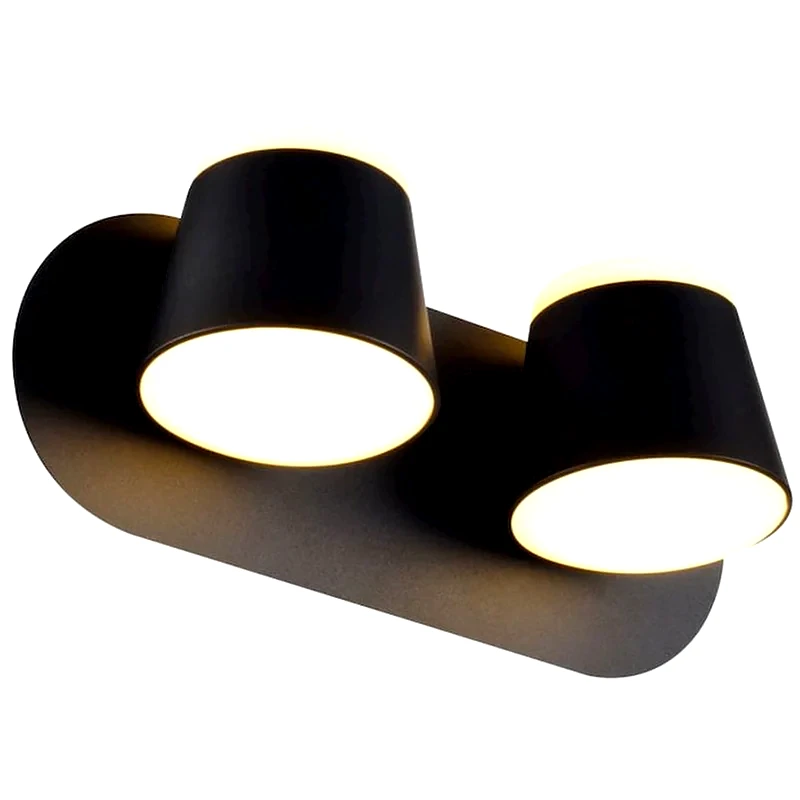 ACA DECOR Σποτ Δίφωτο Led Aca Lucido V83ledw27bk Μεταλλικό - Μαύρο