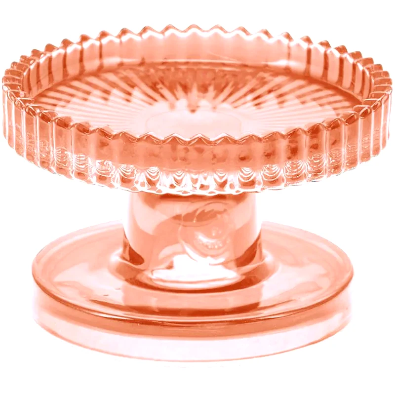 SPITISHOP Κηροπήγιο Spitishop Κ-μ Orange Aae430560 Γυάλινο 10x6cm - Σομόν