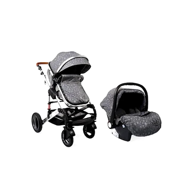 CANGAROO Παιδικό Καρότσι Cangaroo Moni Gala Premium Stars 2 σε 1 από Αλουμίνιο 12kg - Γκρι