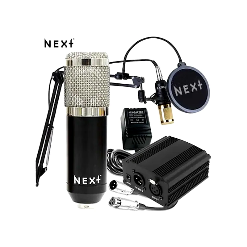 NEXT Next Phantom Power Kit Σετ Πυκνωτικό Shotgun Μικρόφωνο - Μαύρο