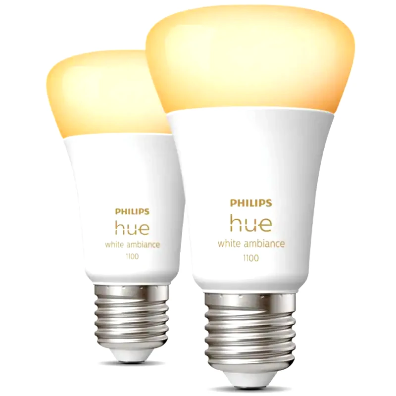 PHILIPS Έξυπνες Λάμπες Philips Hue A60 - E27 2 Τμχ - Λευκό