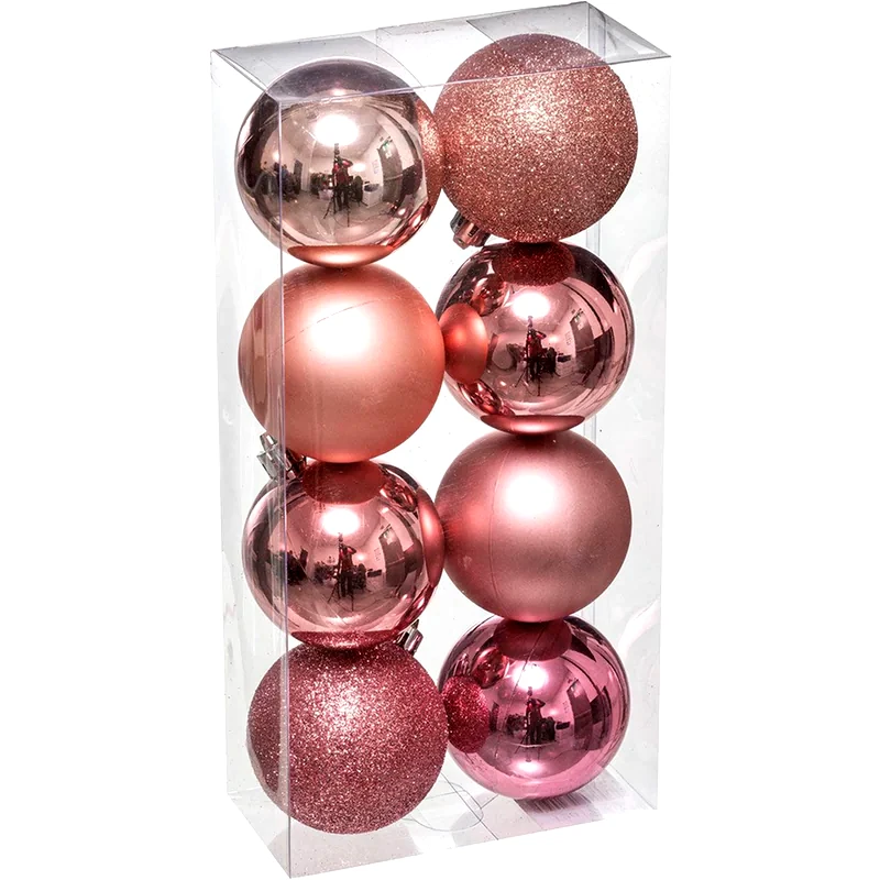 Σετ Χριστουγεννιάτικα Στολίδια Spitishop A-s Xmas Balls Pink 129170sd Πλαστικό 8 Τμχ - Μπάλα
