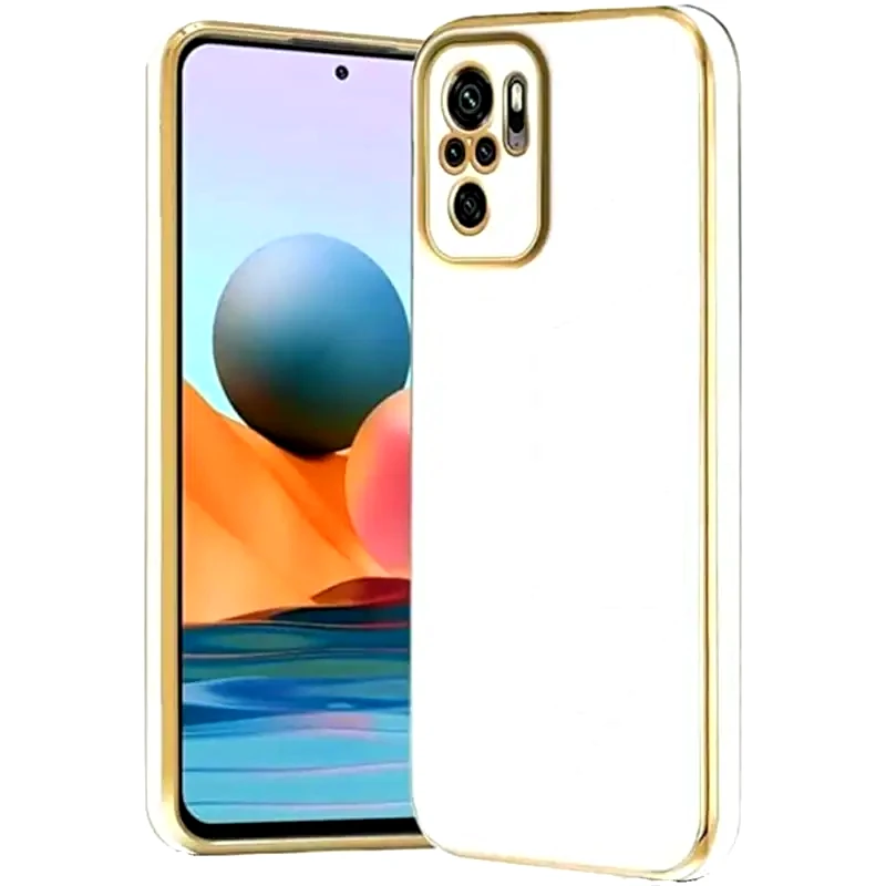 BODYCELL Θήκη Xiaomi Redmi Note 10/Note 10S - Bodycell Gold Plated - White