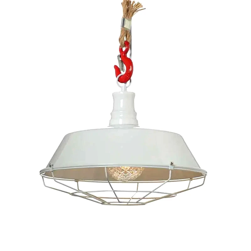 ACA DECOR Φωτιστικό Οροφής Μονόφωτο Aca Whooper Od8039wh Μεταλλικό 36x36x28 cm - Λευκό/Κόκκινο