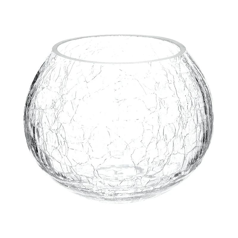 SPITISHOP Κηροπήγιο Spitishop A-s Crack 116039 Γυάλινο 12x9.5cm - Διάφανο