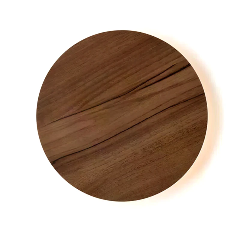 ACA DECOR Απλίκα Τοίχου Led Aca Ξύλινη 40x3.8x40 cm - Καφέ