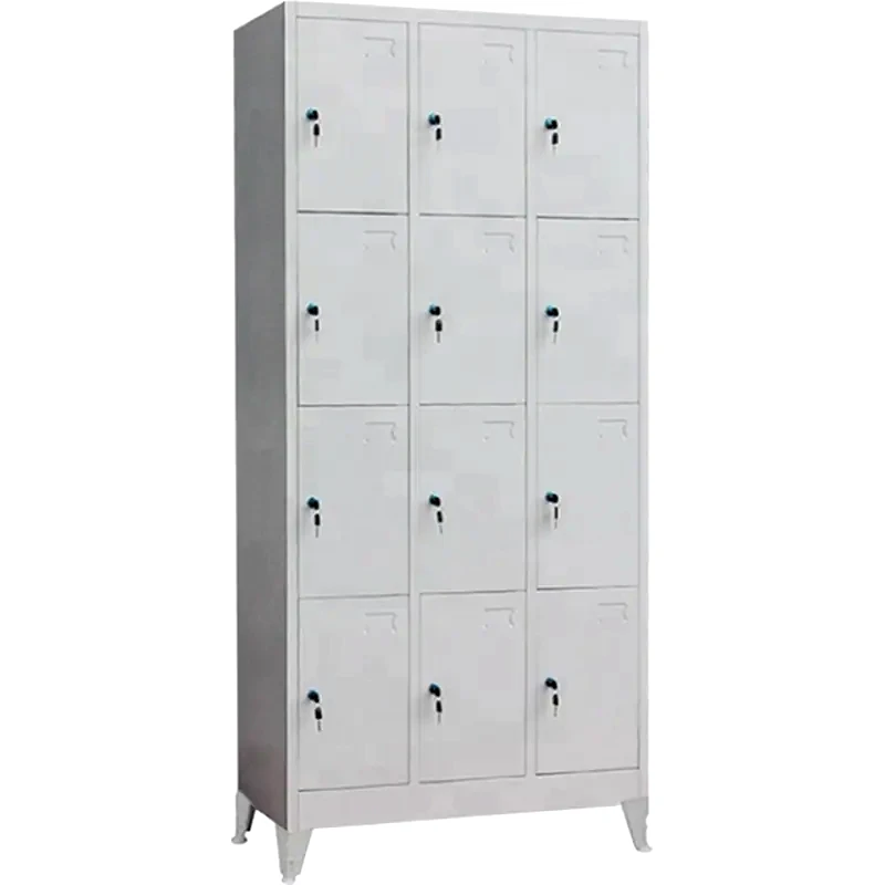 STEELEN Μεταλλική Ντουλάπα - Φοριαμός (locker) 90x40x195cm 12 Θέσεων Με Ρυθμιζόμενα Πόδια 42kg Γκρι Ανοικτό Steelen