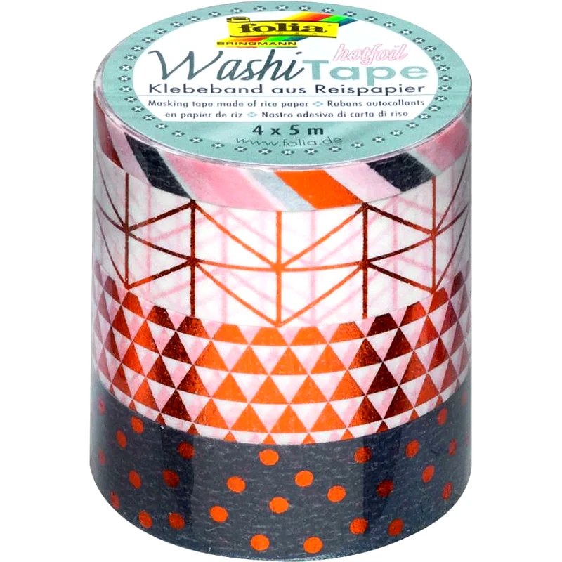 FOLIA Ταινία Washi Folia Χρυσοτυπία Χάλκινη (4 Τεμάχια)