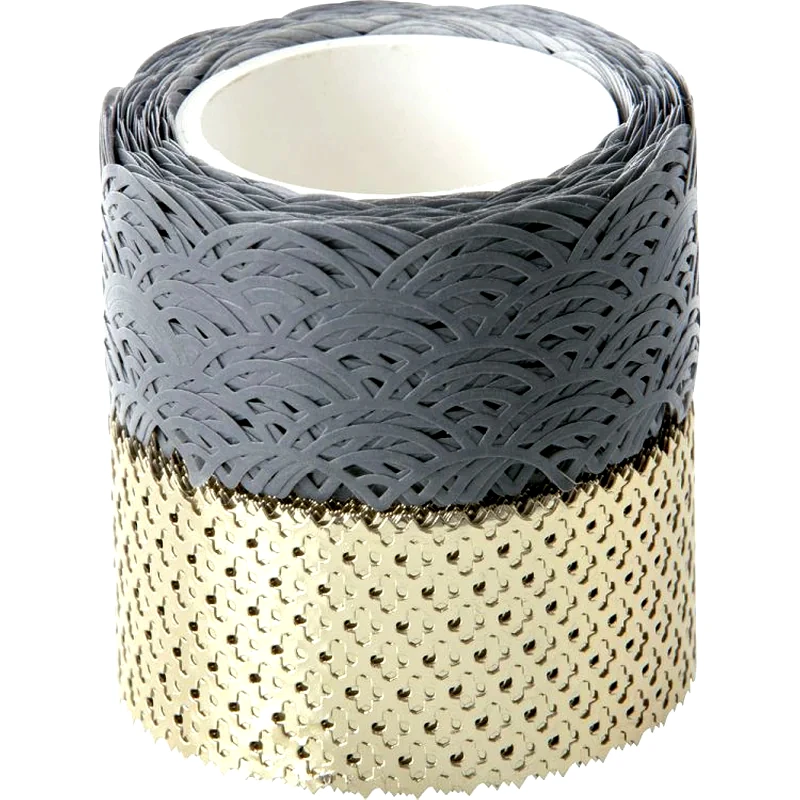 FOLIA Ταινία Washi Folia Γκρι/Χρυσό (2 Τεμάχια)