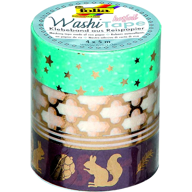 FOLIA Ταινία Washi Folia Χρυσοτυπία IIι (4 Τεμάχια)