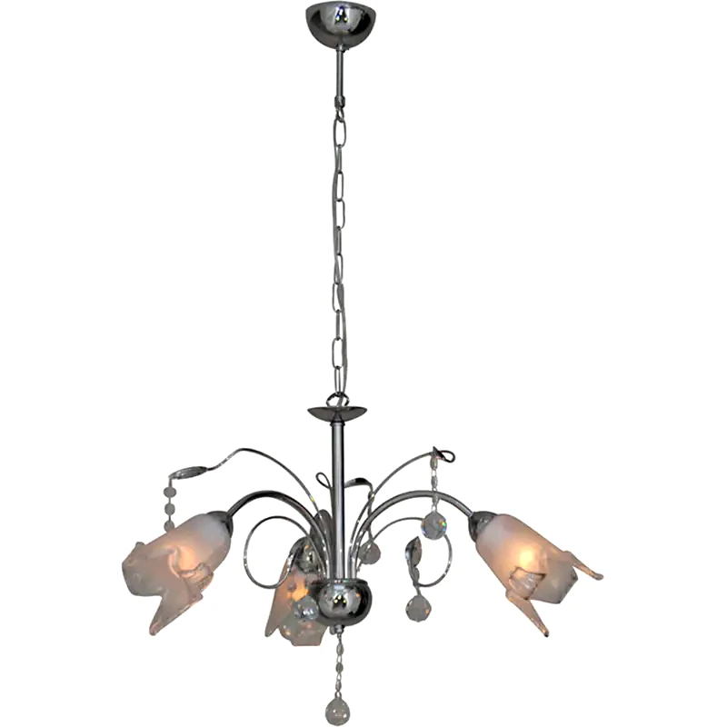 HOMELIGHTING Πολυέλαιος Homelighting Memo E14 Μεταλλικό 60x40cm - Ασημί