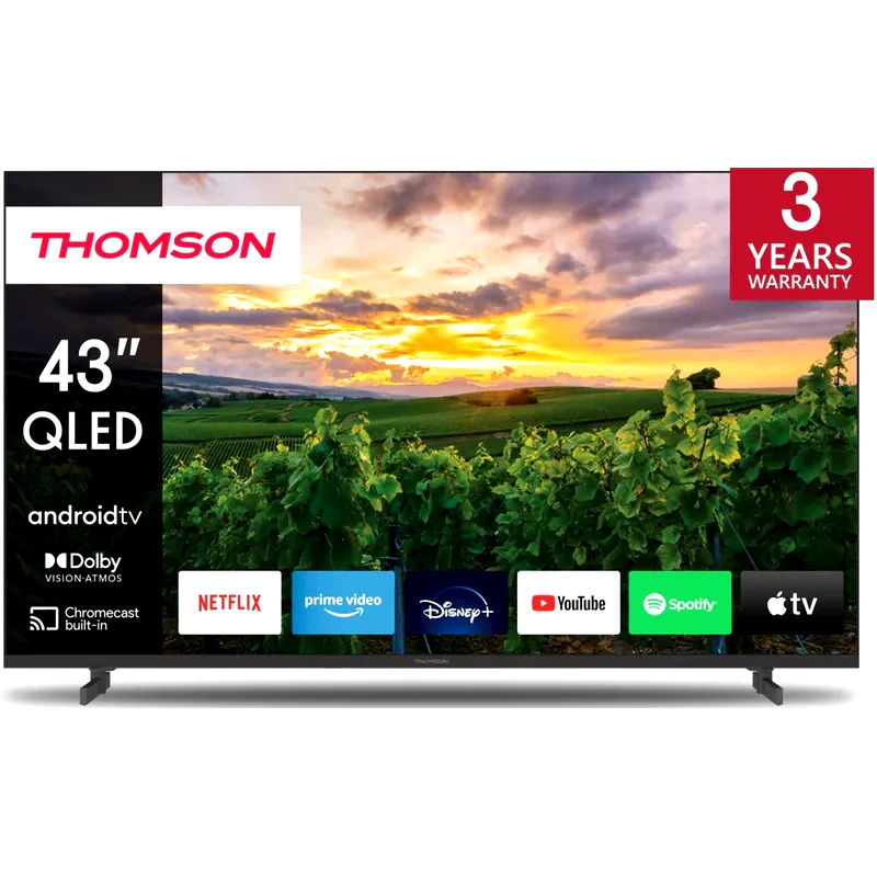 THOMSON Thomson QLED 43 4K Android Τηλεόραση 43QA2S13