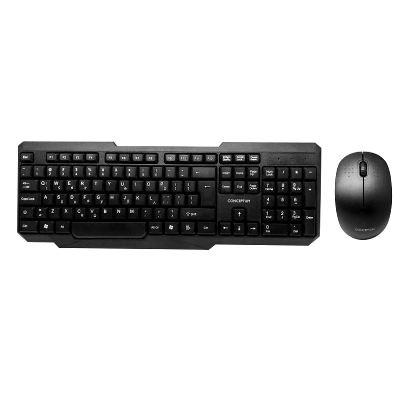 CONCEPTUM ELECTRONICS Conceptum CBM502GR Ασύρματο Σετ Πληκτρολόγιο Ποντίκι Μαύρο USR/GR