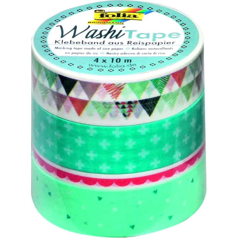 FOLIA Ταινία Washi Folia Παστέλ (4 Τεμάχια)