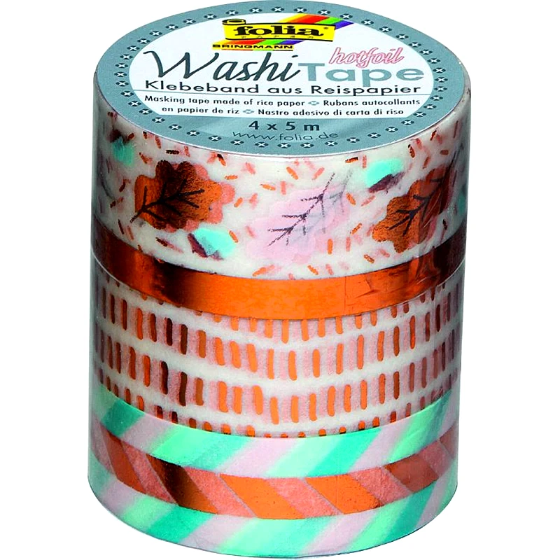 FOLIA Ταινία Washi Folia Χρυσοτυπία Χάλκινη IIΙ (4 Τεμάχια)
