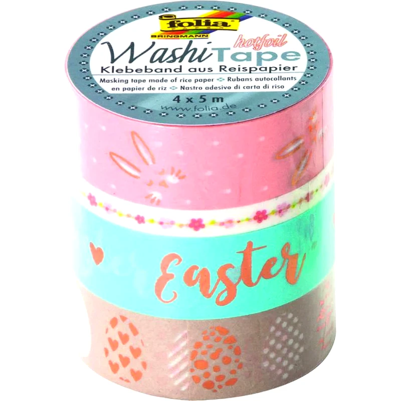 FOLIA Ταινία Washi Folia Χρυσοτυπία Άνοιξη II (4 Τεμάχια)