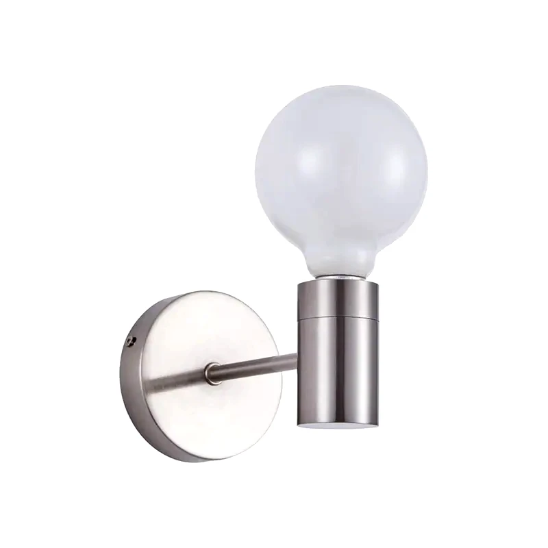 HOMELIGHTING Απλίκα Τοίχου Homelighting Adept Tube 77-8251 Μεταλλική 17x10x10 cm - Ασημί