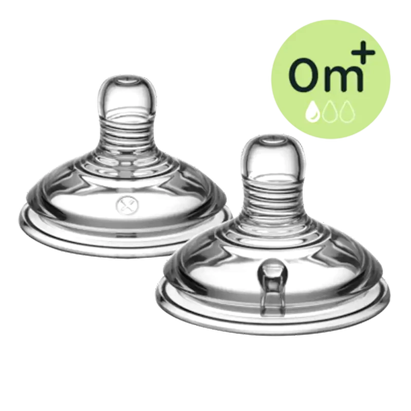 TOMMEE TIPPEE Tommee Tippee Θηλές Σιλικόνης Closer To Nature - Μεταβλητής Ροής Με Κοπή Σε Σχήμα Χ 0m+