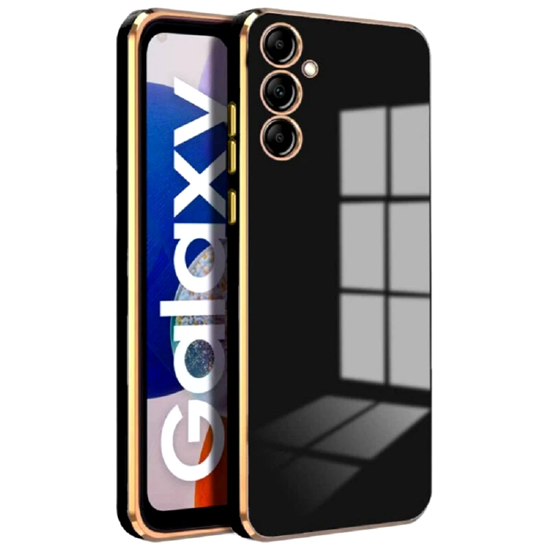 Θήκη Σιλικόνης Samsung Galaxy A13 5g - Bodycell Gold Plated - Μαύρο φωτογραφία