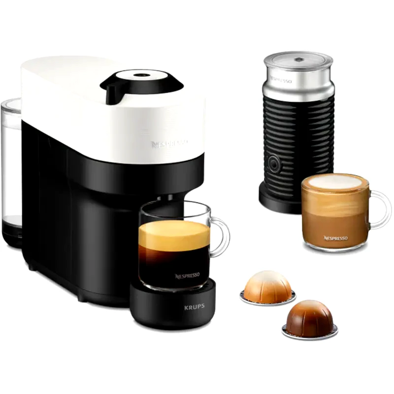KRUPS Nespresso® KRUPS Vertuo Pop Aeroccino XN921110 Coconut White Μηχανή Καφέ