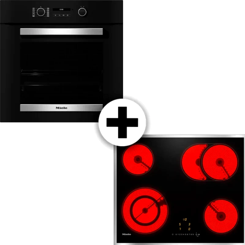 MIELE MIELE H 2467 B KM 6521 FR 76 Lt Μαύρο Eντοιχιζόμενο Σετ Φούρνος και Εστία