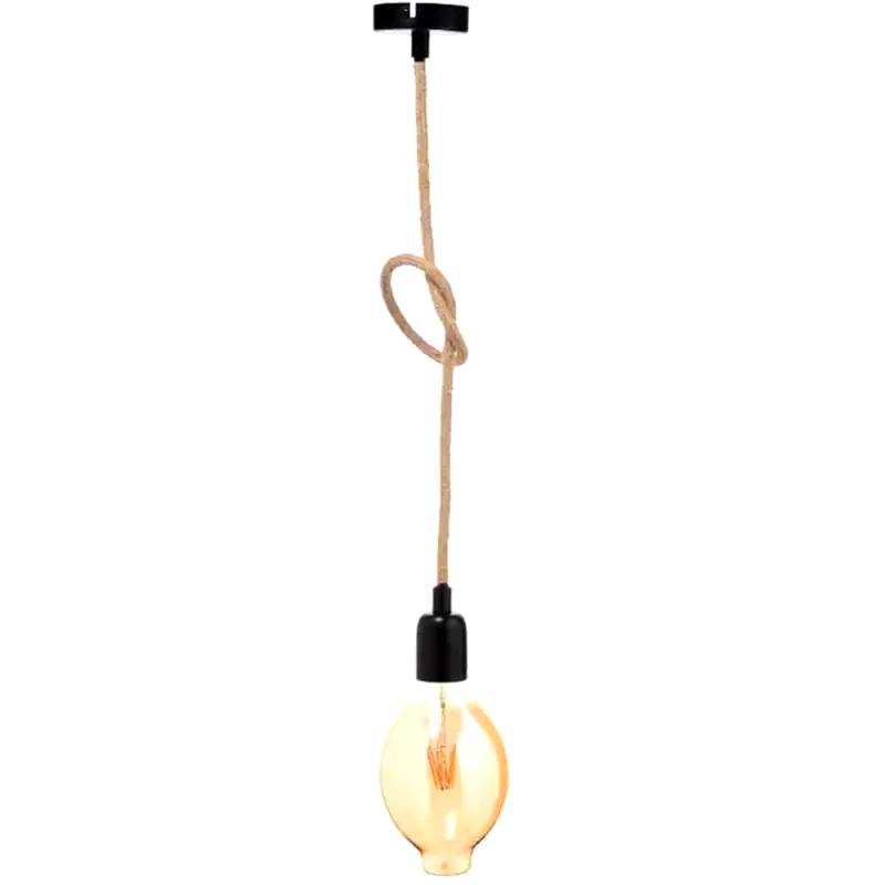 ACA DECOR Φωτιστικό Οροφής Aca Decor E27 Μεταλλικό - Μαύρο/Καφέ