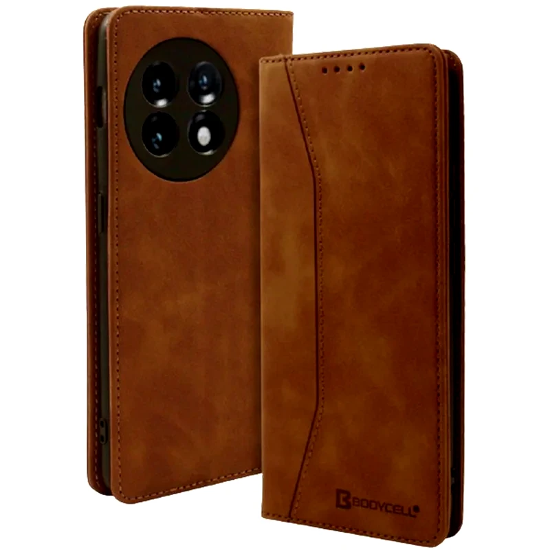 BODYCELL Θήκη Oneplus 11 - Bodycell Wallet Case - Brown