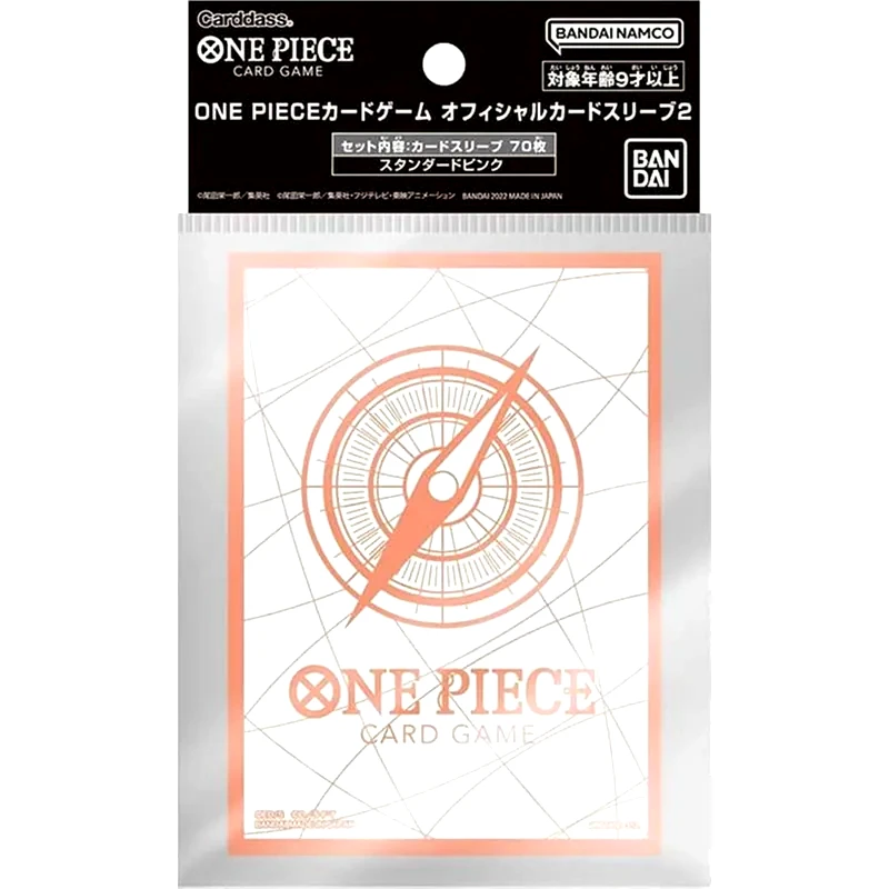 BANDAI NAMCO Bandai Card Sleeves One Piece Card Game Card Back Pink (70 Sleeves)