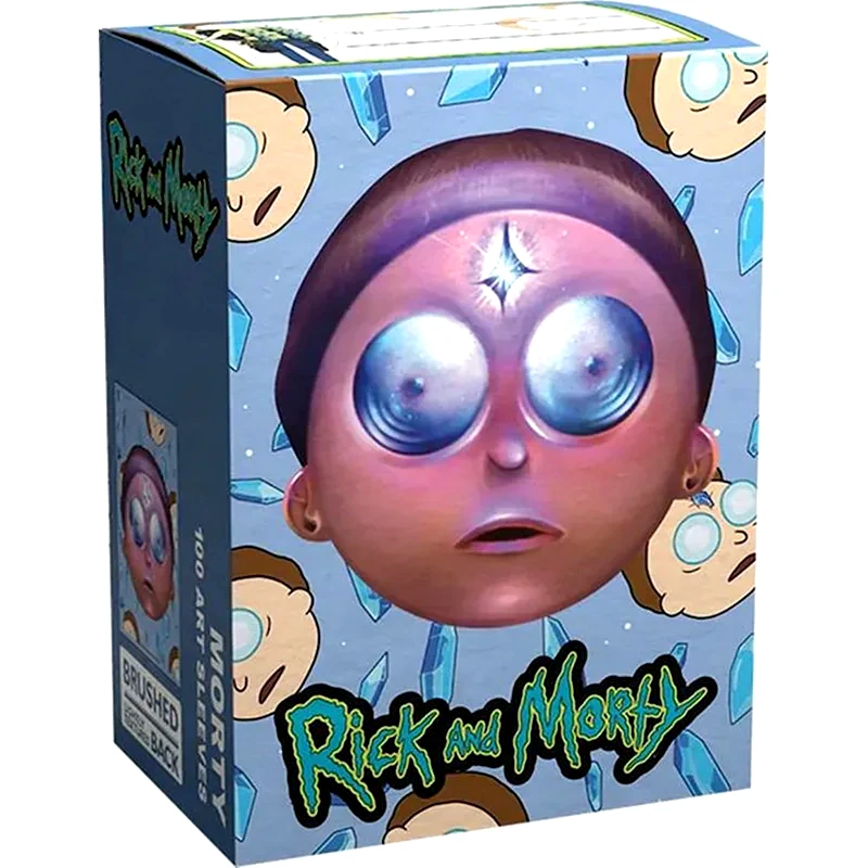 ARCANE TINMEN Classic Brushed Art Rick Morty Dragon Shield License Standard Size Sleeves - Morty (100 Sleeves)