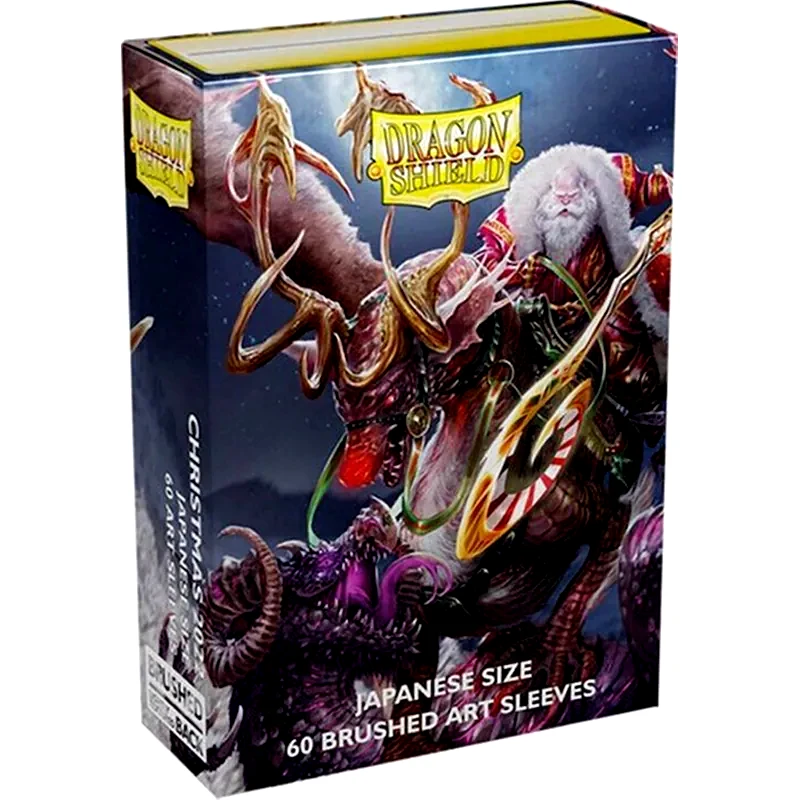 ARCANE TINMEN Brushed Art Christmas 2022 Dragon Shield Japanese Sleeves (60 Sleeves)