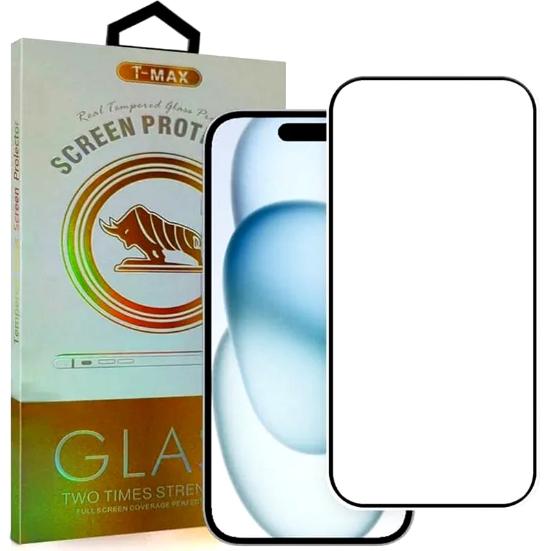 T-MAX Προστατευτικό οθόνης Apple iPhone 15 Pro - T-Max Premium 3D Tempered Glass Full Glue Fluid Despensing 0.2mm 9H