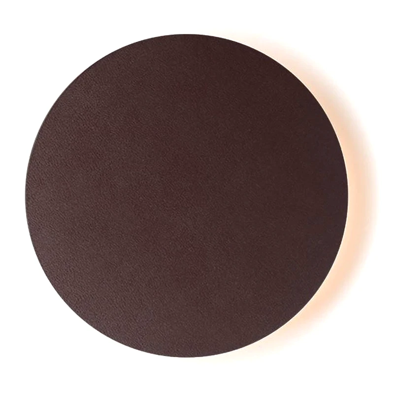ACA DECOR Απλίκα Τοίχου Led Aca Eclipse Ξύλινη 40x3.8x40 cm - Καφέ
