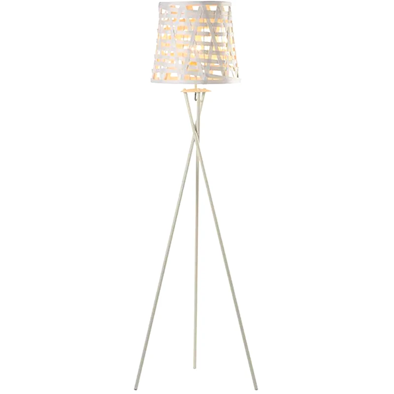 ACA DECOR Φωτιστικό Δαπέδου Aca Agatha Μεταλλικό 49x49x165 cm - Λευκό
