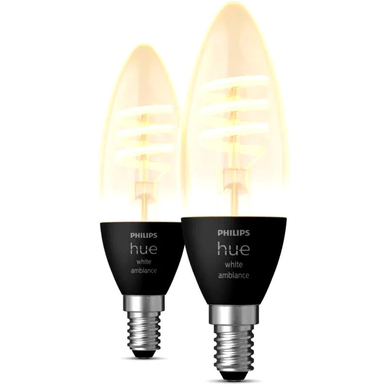 PHILIPS Έξυπνη Λάμπα Philips Hue Candle E14 2 Τμχ - Ρυθμιζόμενο Λευκό