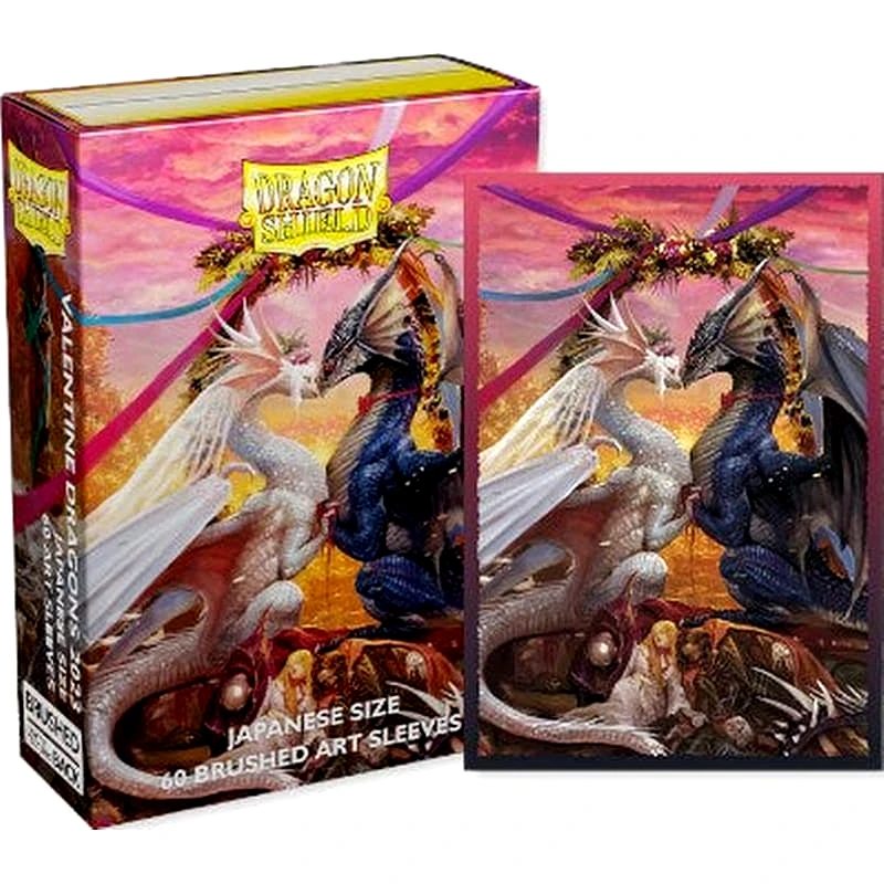DRAGON SHIELD Valentine Dragons Dragon Shield Brushed Art Sleeves Japanese Size 60 τμχ
