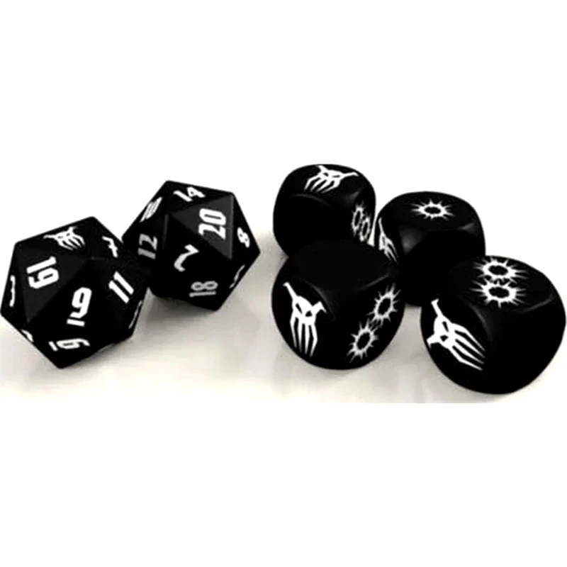 MODIPHIUS ENTERTAINMENT Achtung! Cthulhu Σετ Ζαριών D20 Και D6 Black Sun
