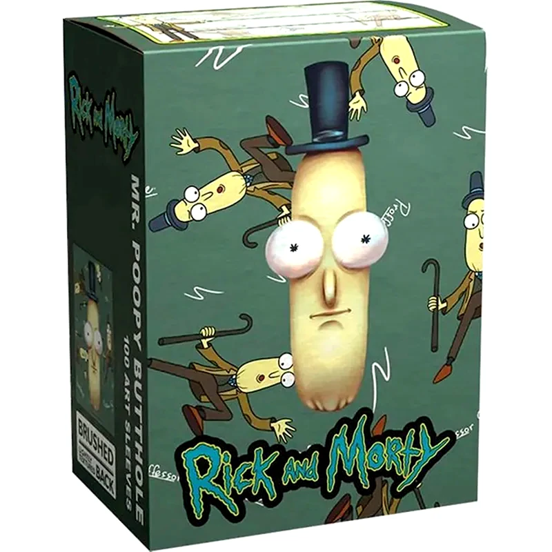 ARCANE TINMEN Classic Brushed Art Rick Morty Dragon Shield License Standard Size Sleeves - Mr. Poopy Butthole(100 Sleeves)
