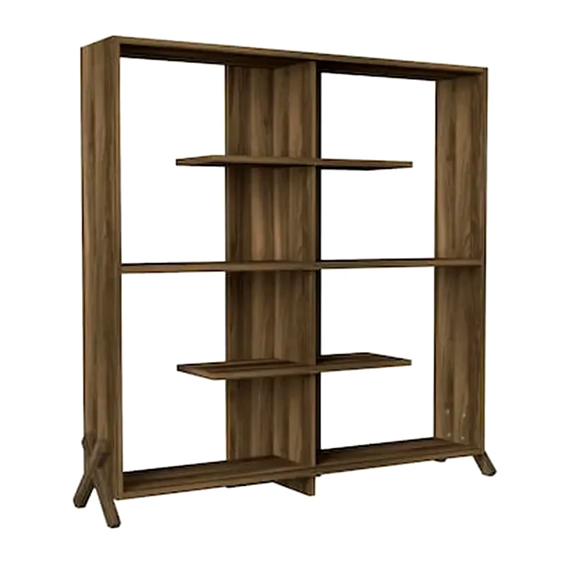 ESMARKET Βιβλιοθήκη ArteLibre Kos Μοριοσανίδα 112x115 cm - Καφέ