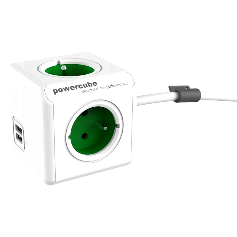 ALLOCACOC Πολύπριζο Allocacoc 2402gn/freupc 1.5m 4ac Outlet(s) Indoor Green,white