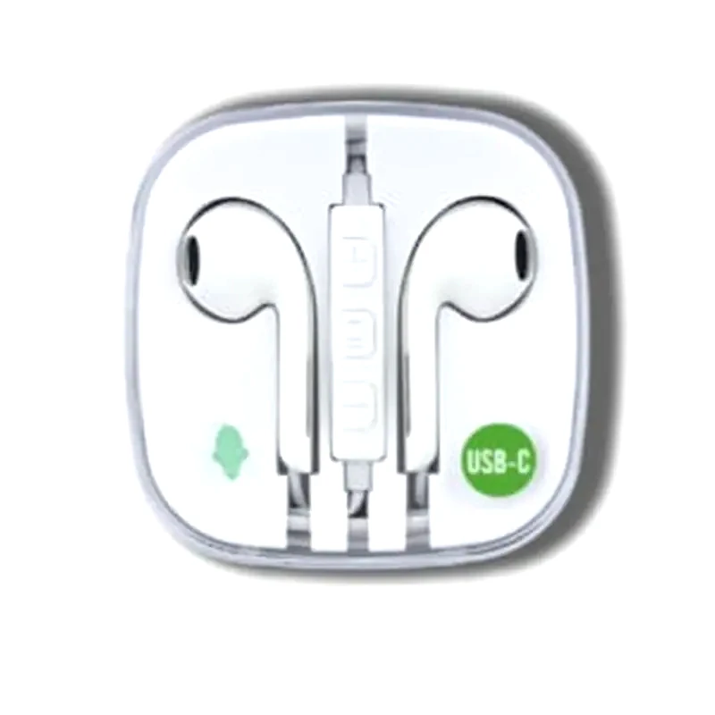 GREEN MOUSE Ακουστικά Handsfree Green Mouse USB-C - Λευκό