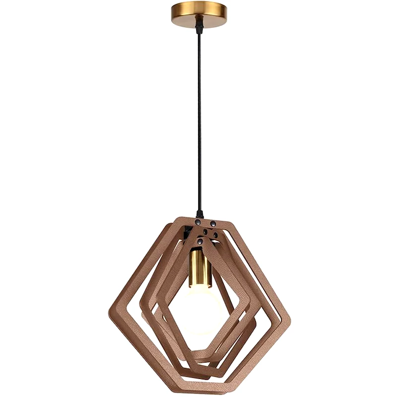 ACA DECOR Φωτιστικό Οροφής Μονόφωτο Aca Decor Triton Zm391p34wll Ξύλινο - Καφέ